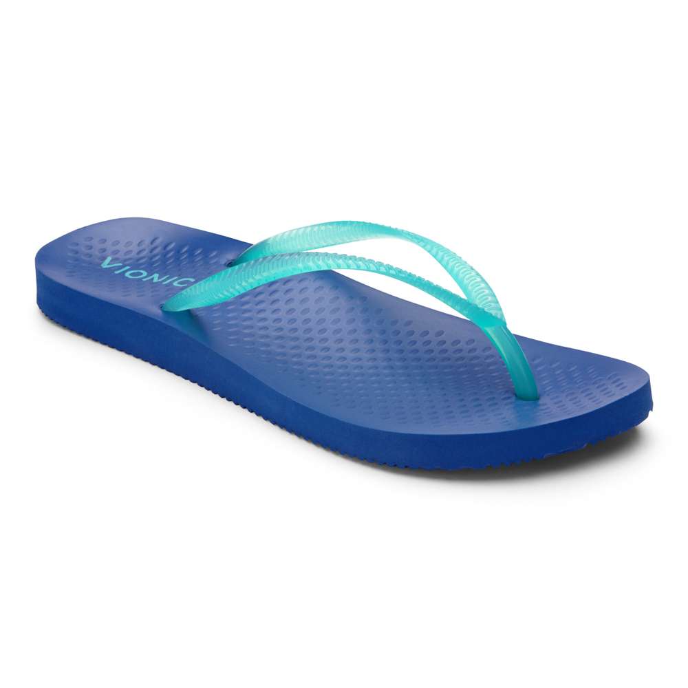 Noosa Solid Toe Post Sandal - Blue/Teal