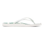 Noosa Print Toe Post Sandal - Palm White