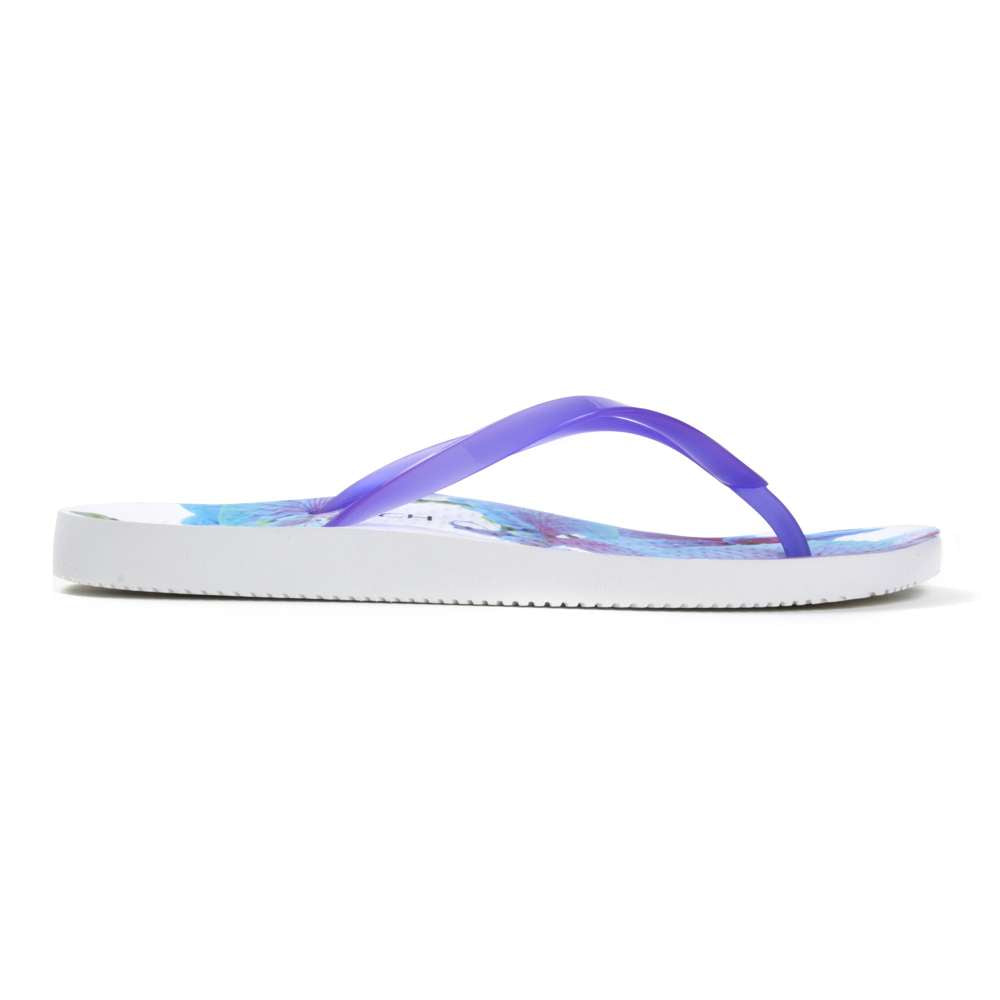 Noosa Print Toe Post Sandal - Orchid Purple