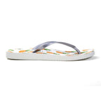 Noosa Print Toe Post Sandal - Silver Pineapple