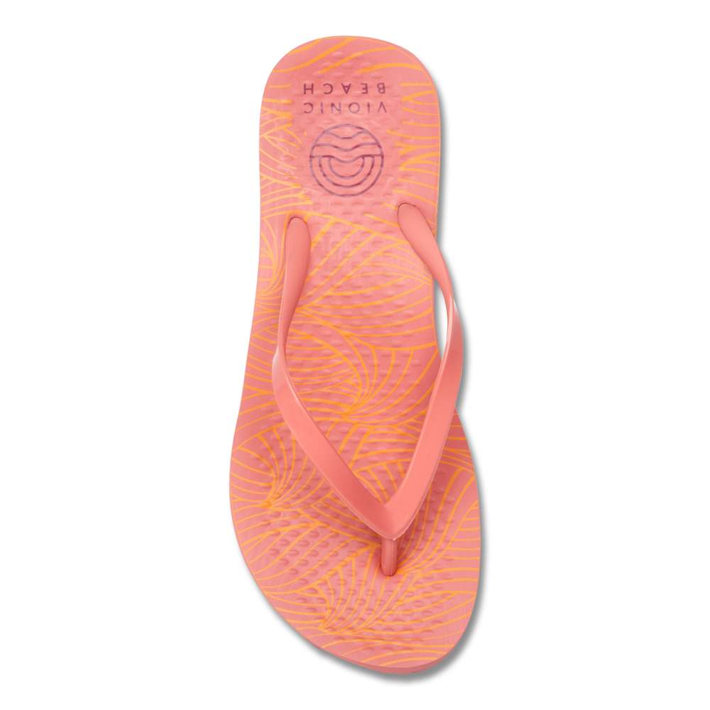 Noosa Print Toe Post Sandal - Wave Pink