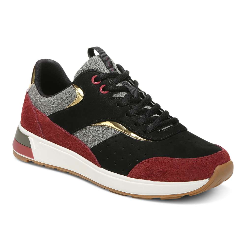 Nova Casual Sneaker - Black/Shiraz