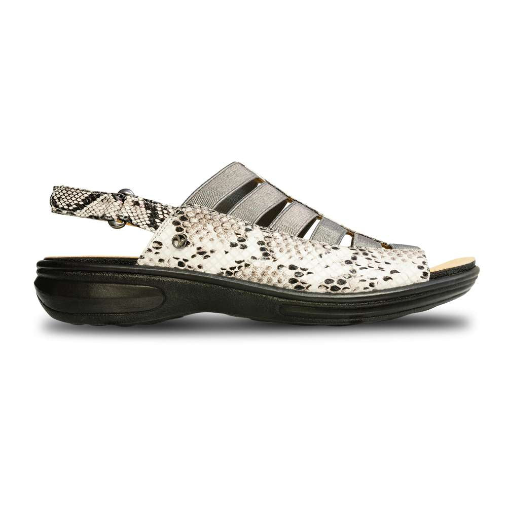 Olympia Elastic Sandal - Natural Snake