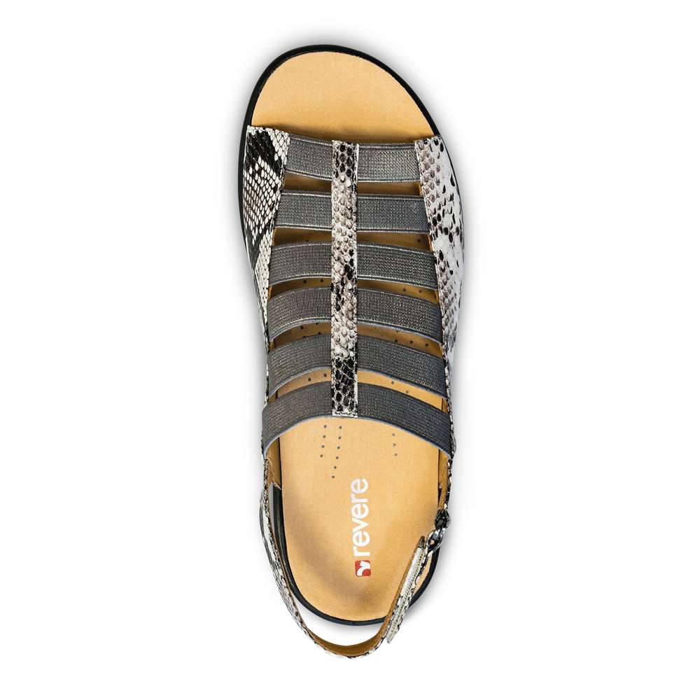 Olympia Elastic Sandal - Natural Snake