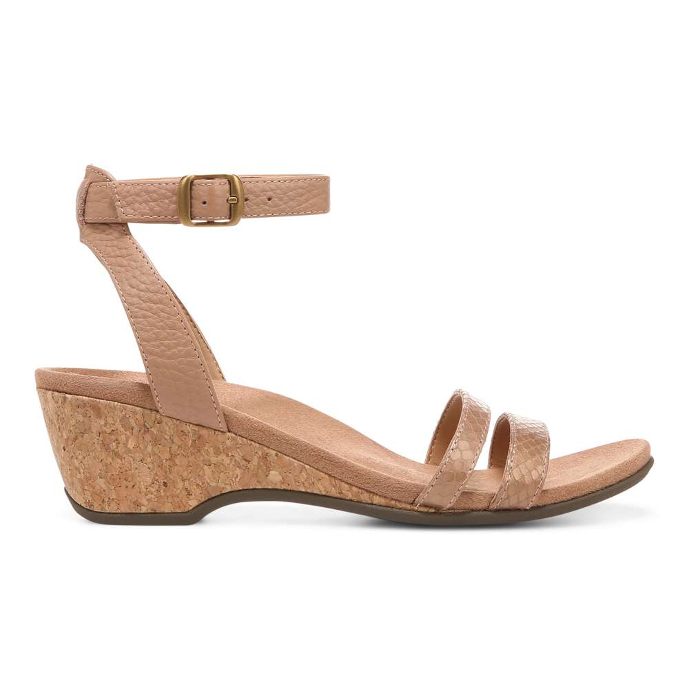 Orlanda Wedge Sandal - Macaroon Pearl Snake