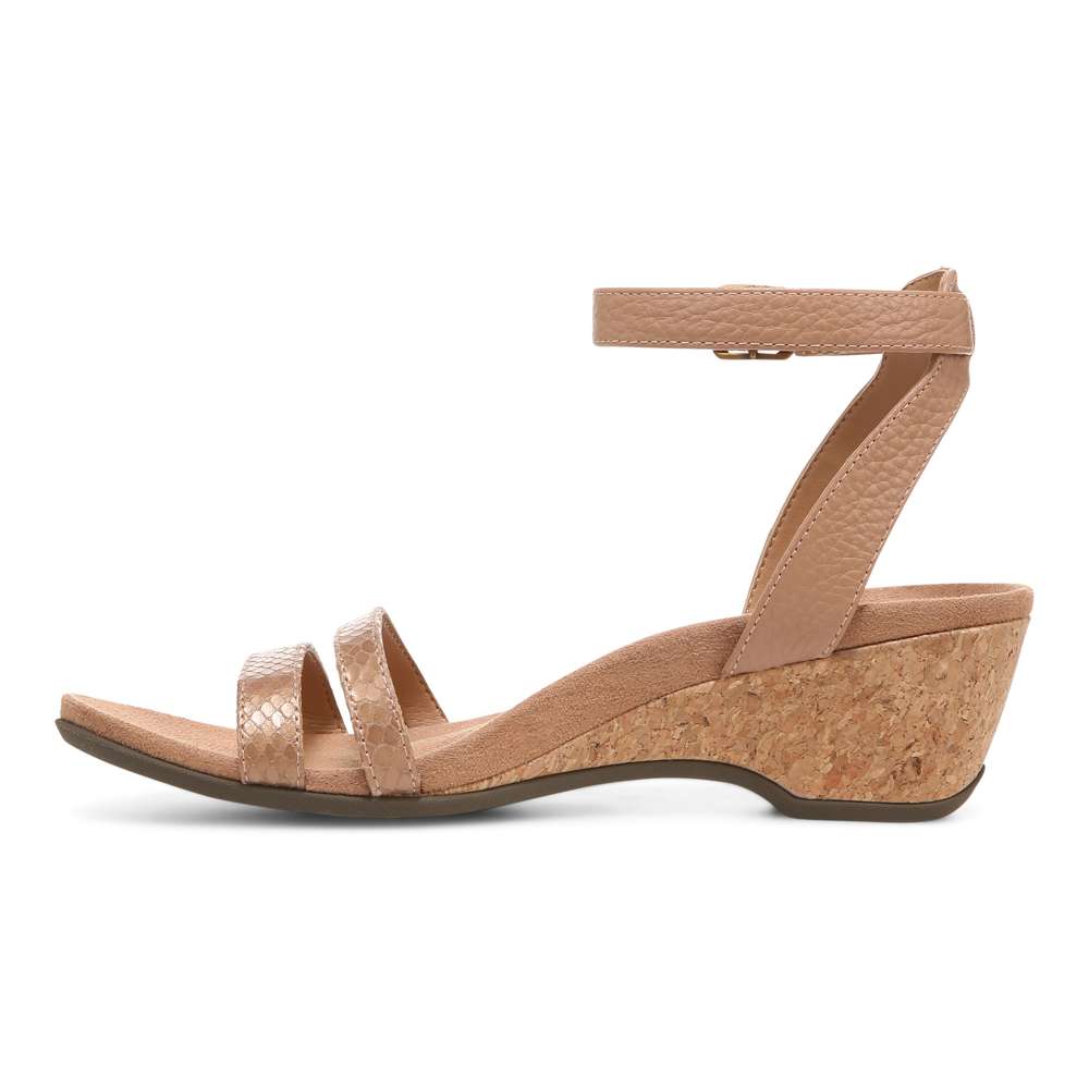 Orlanda Wedge Sandal - Macaroon Pearl Snake