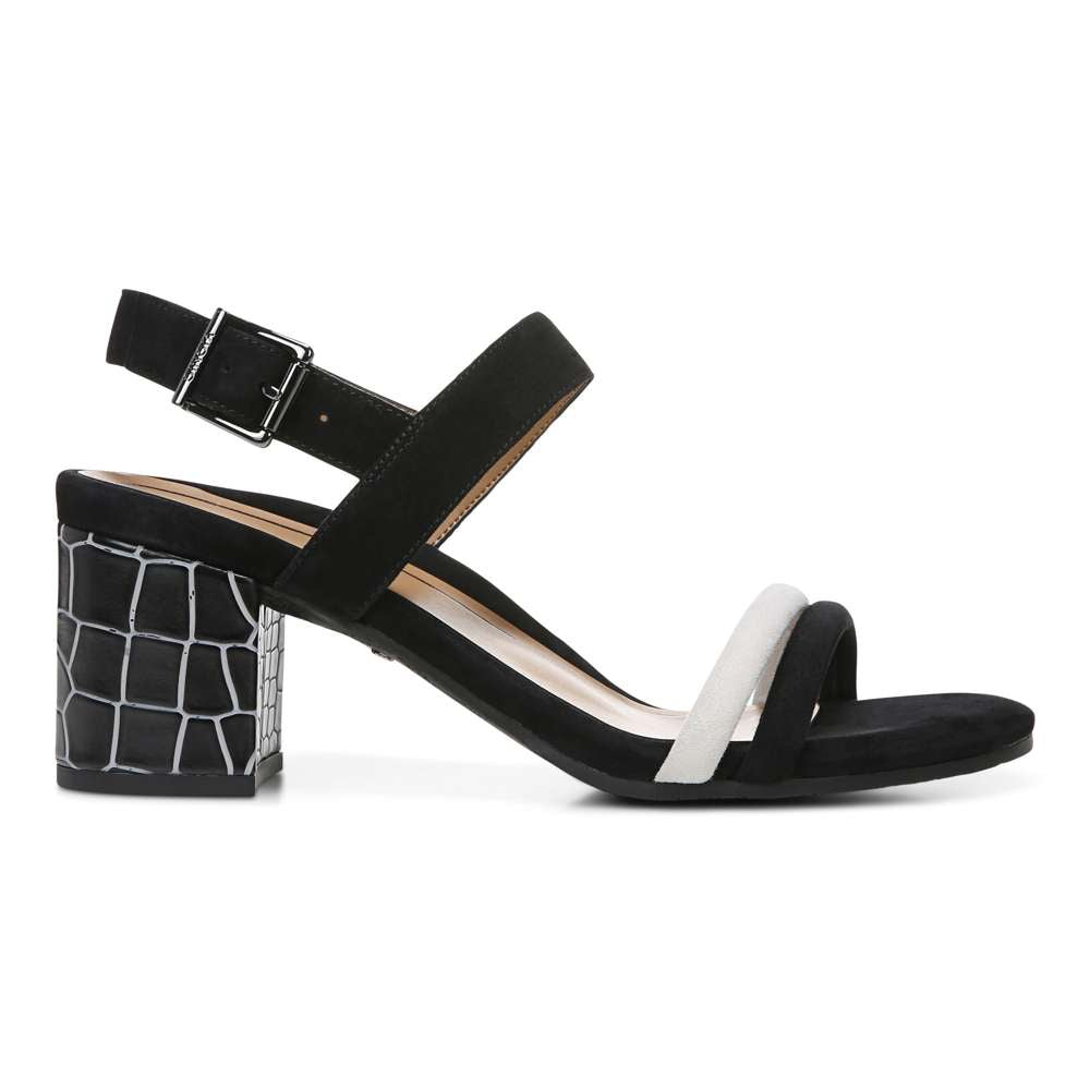 Paula Block Heel - Black/White