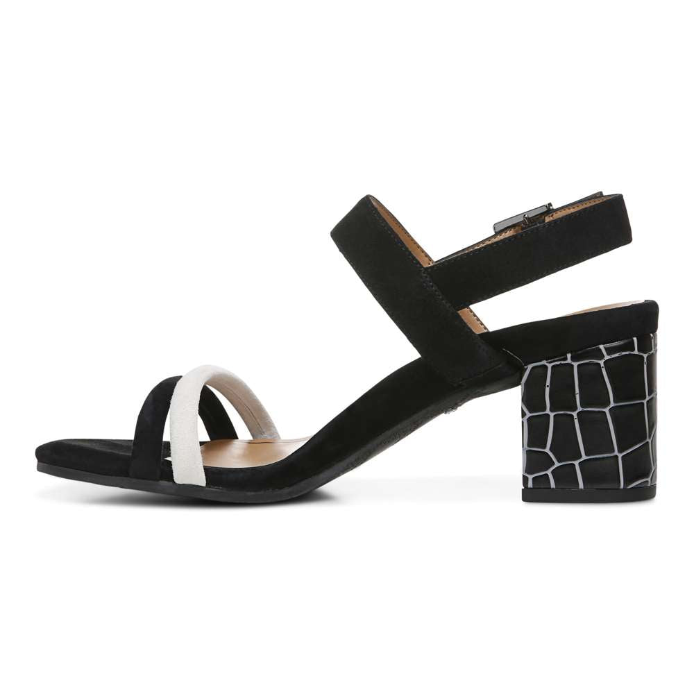Paula Block Heel - Black/White
