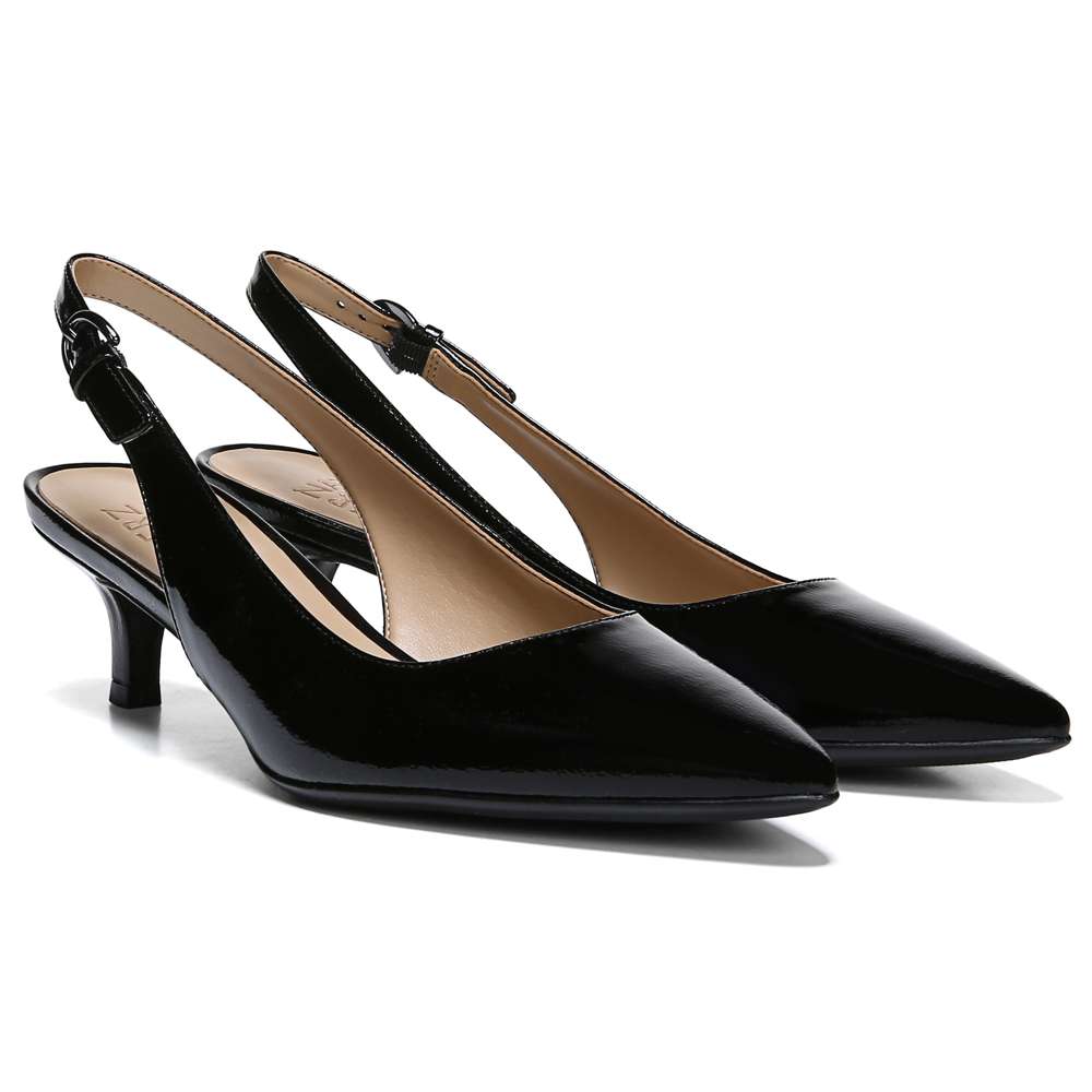 Peyton Slingback - Black Patent