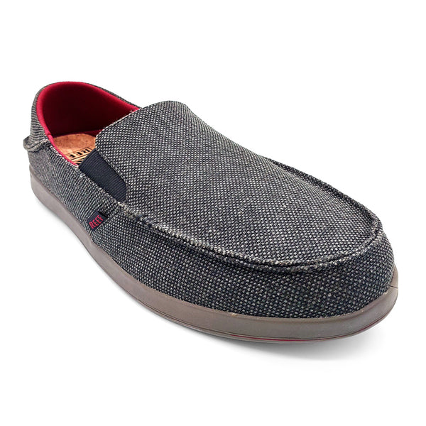 Reef Men's A3YLB Cushion Matey Canvas Black Red Grey