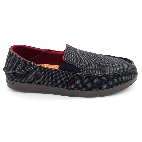 Reef Men's A3YLB Cushion Matey Canvas Black Red Grey