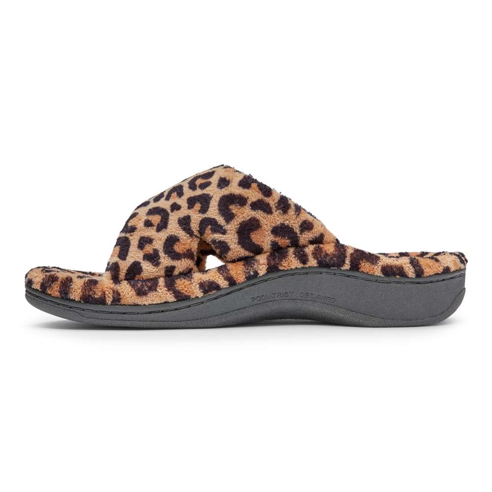 Relax Slipper - Tan Leopard