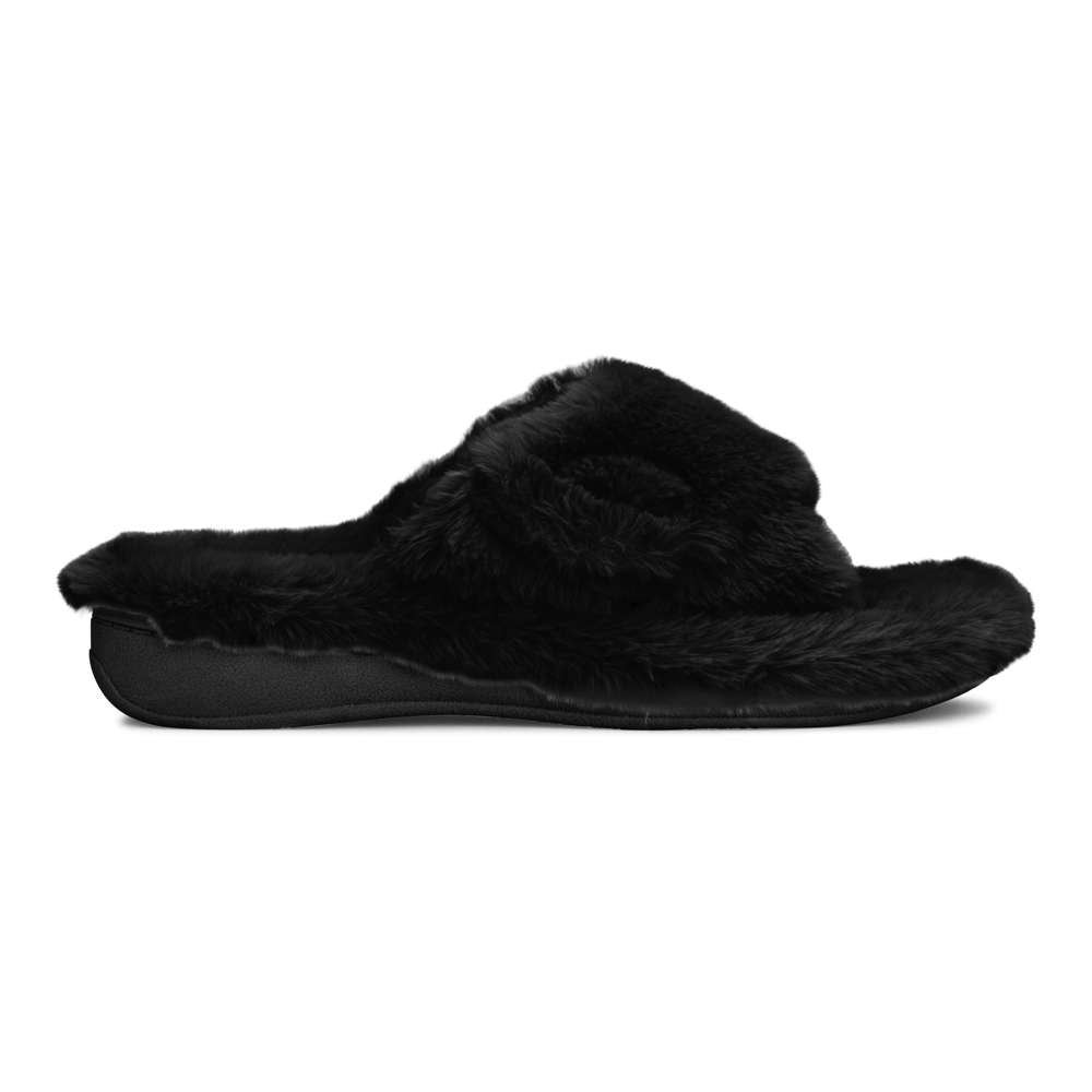 Relax Plush Slipper - Black