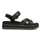 Reyna Flatform Sandal - Black Leather