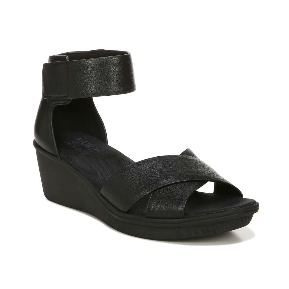 Riviera Wedge Sandal - Black