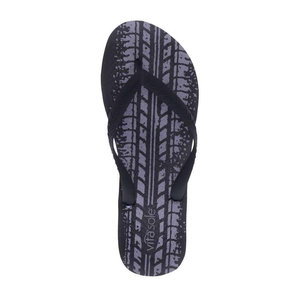 Rome Men's Toe Post Sandal - Dark Grey Tyre