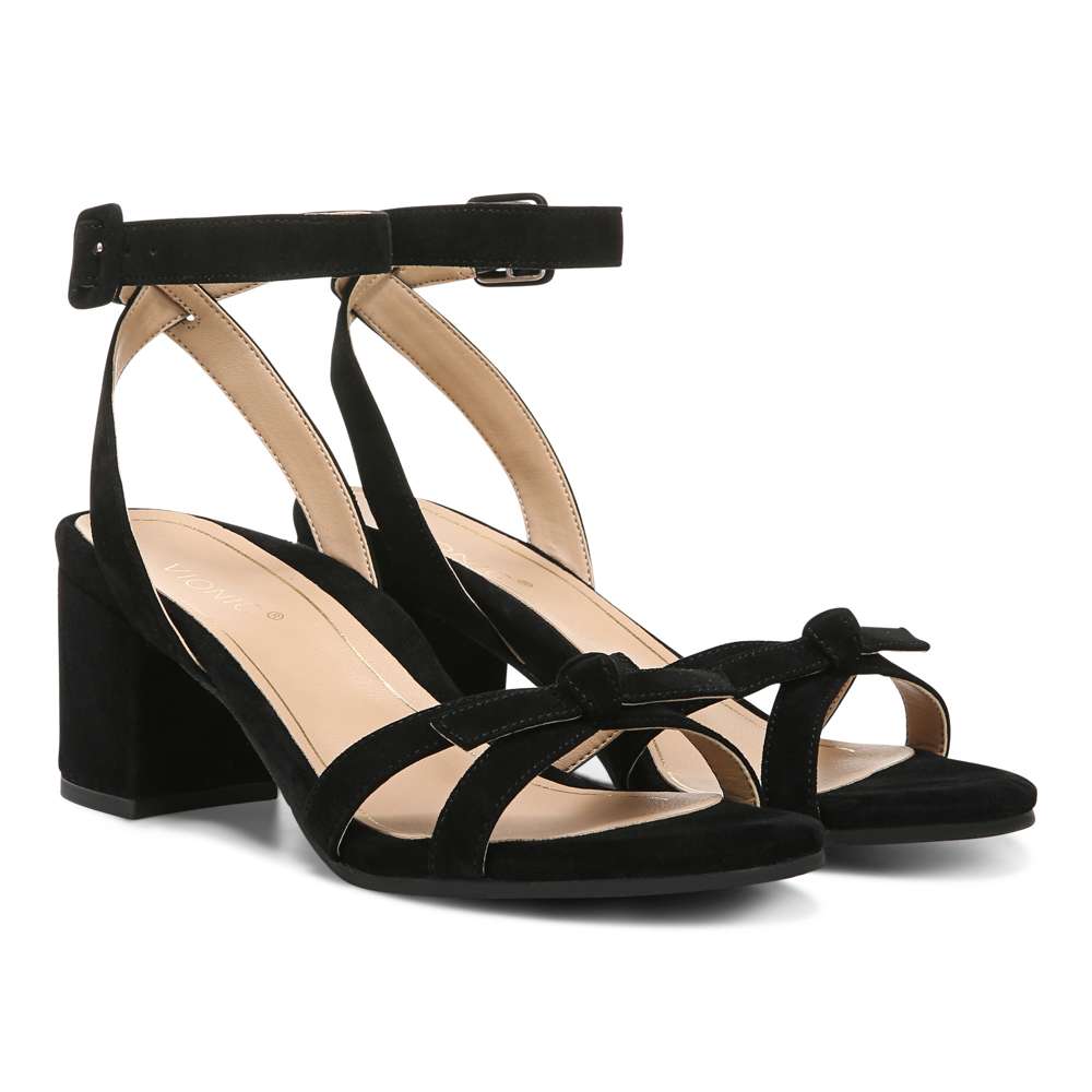 Rosabel Heeled Sandal - Black Suede