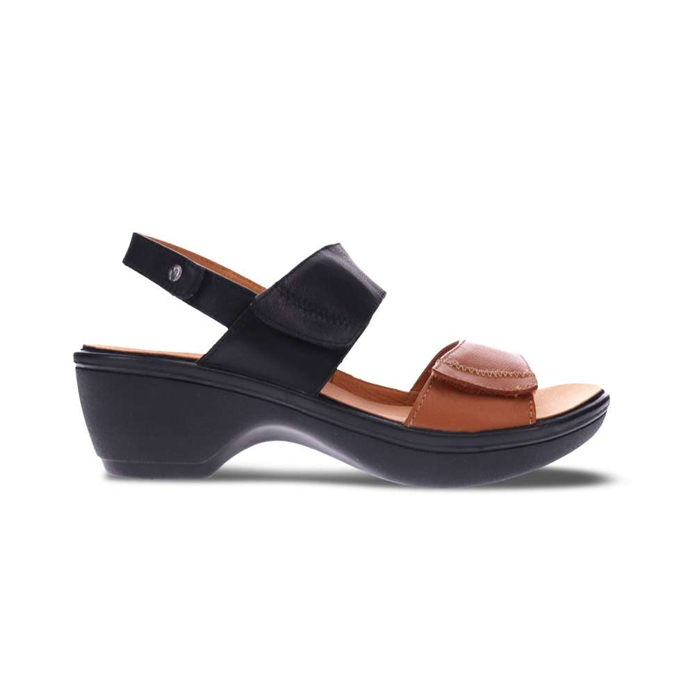 Rosario Wedge - Black/Tan