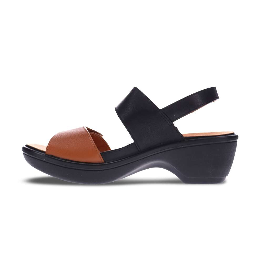 Rosario Wedge - Black/Tan