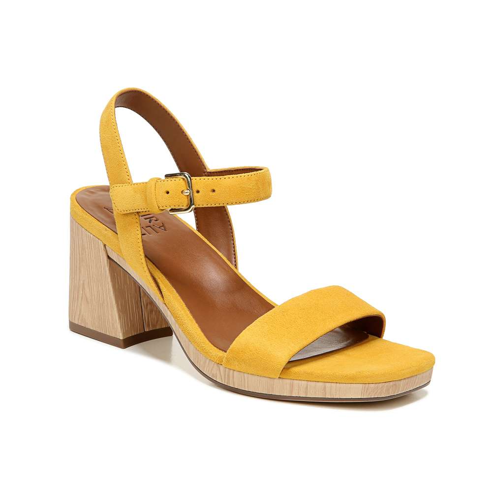 Rose Block Heel - Sunset