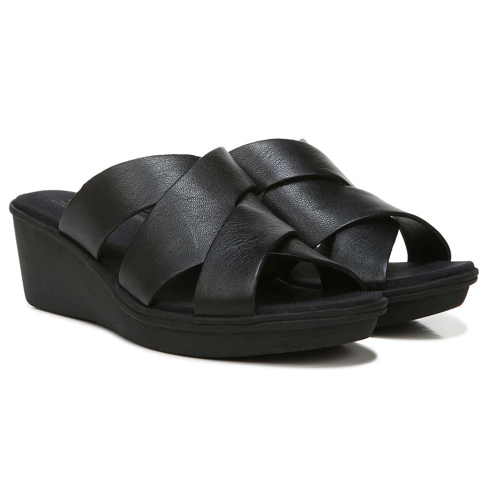 Rowena Wedge Sandal - Black
