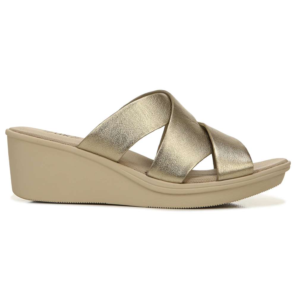Rowena Wedge Sandal - Warm Silver