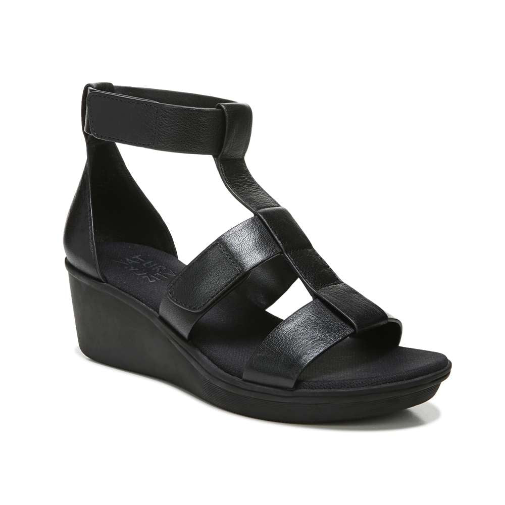 Rylan Wedge Sandal - Black