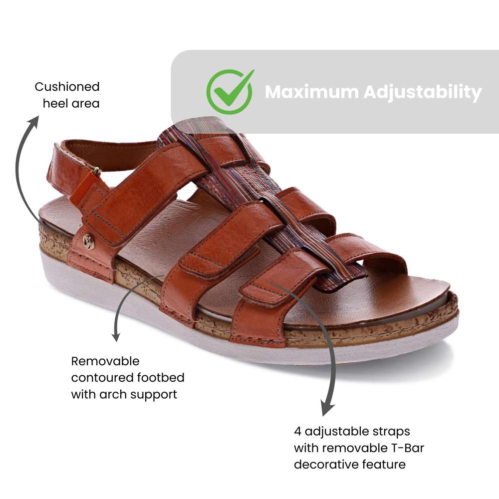 Santorini Gladiator Sandal - Mango
