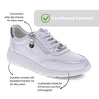 Sapporo Zip Casual Sneaker - White