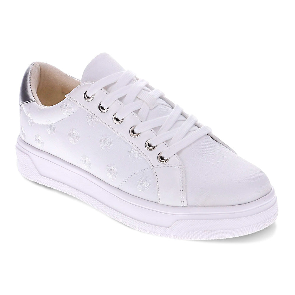 Scholl Orthaheel Women's Paisley White/Silver Patch