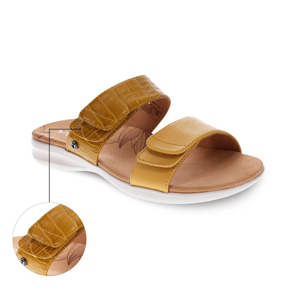 Seaside Slide - Mustard French/Croc