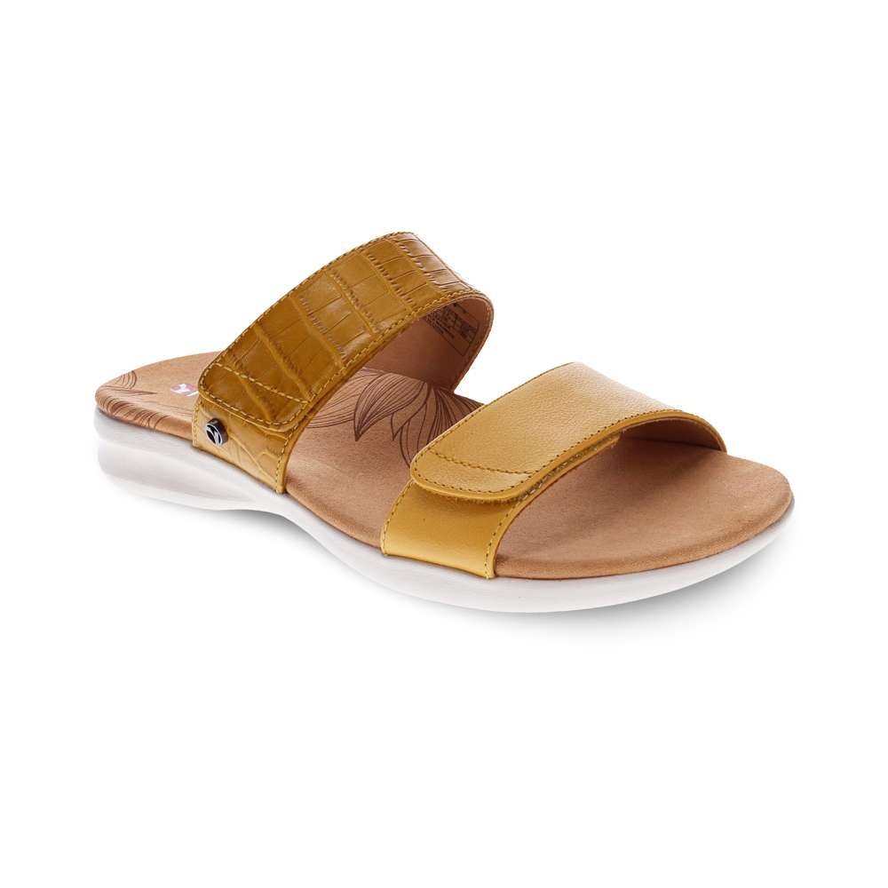 Seaside Slide - Mustard French/Croc