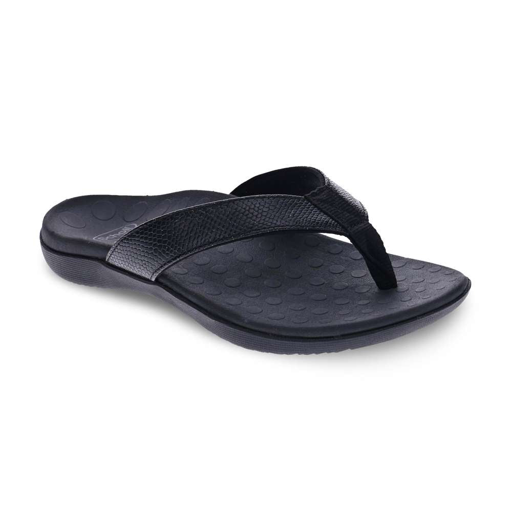 Sonoma Shimmer Toe Post Sandal - Black