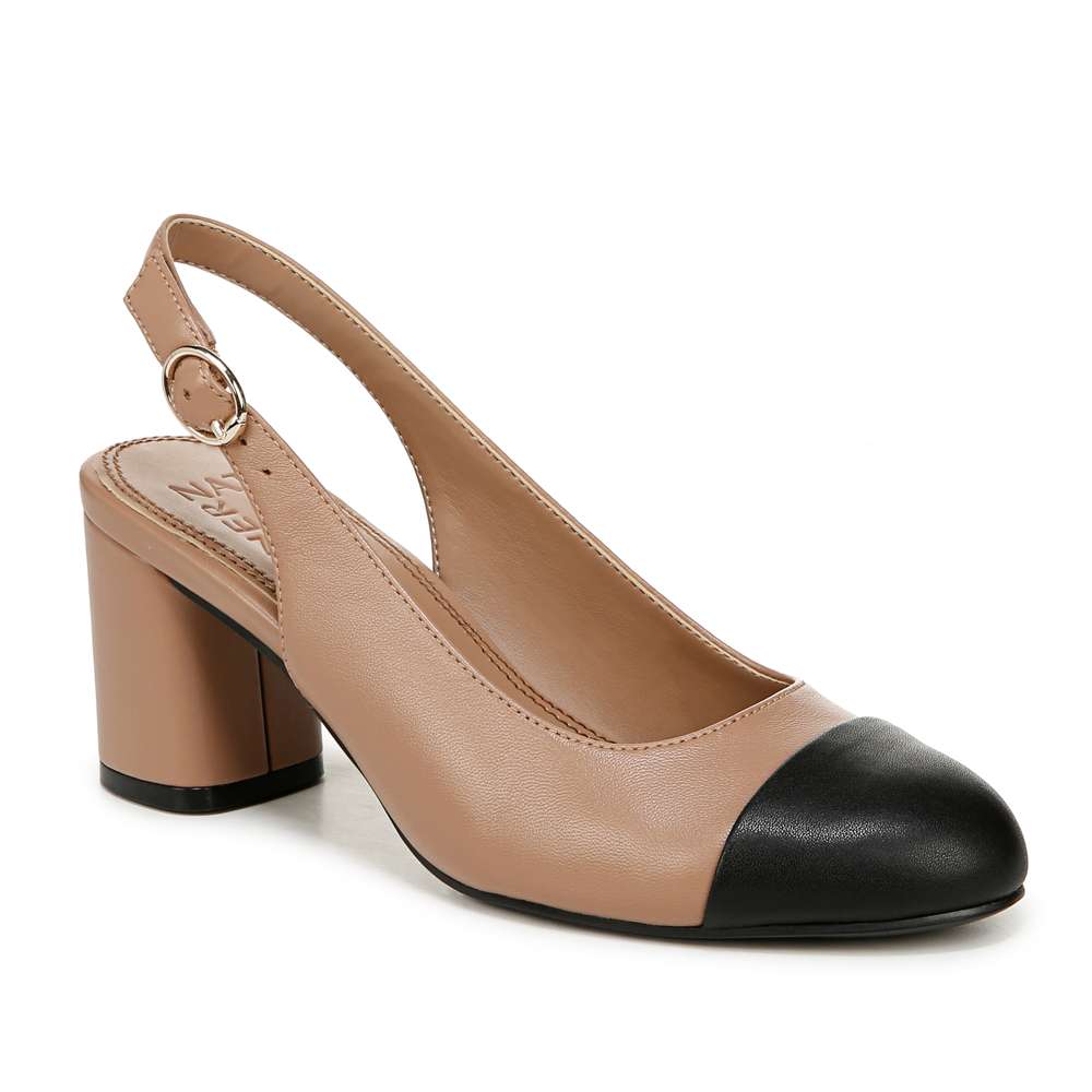 Sophie Slingback Pump - Taupe/Black