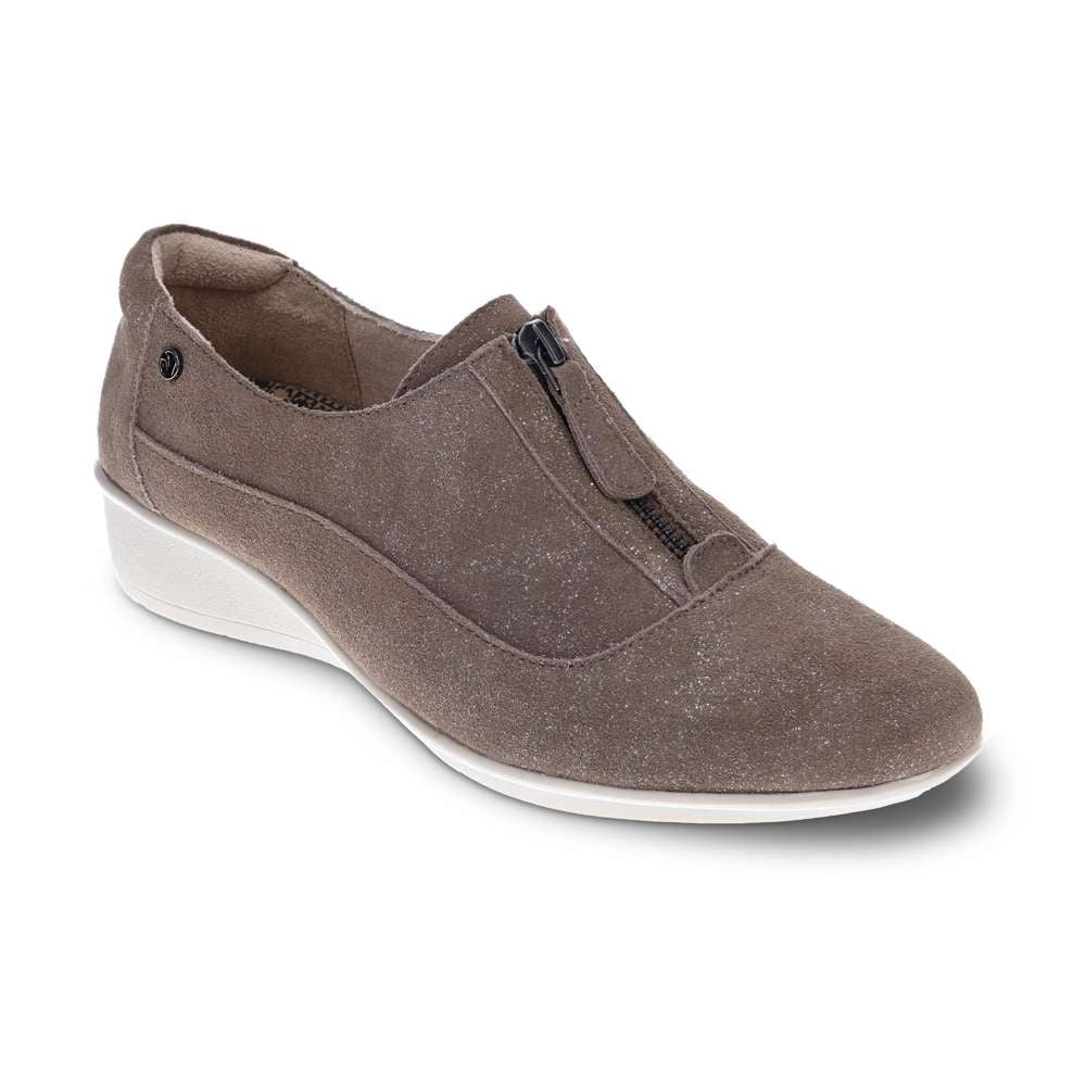 Tangier Zip Loafer - Rusty Metallic