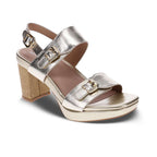 Tara Heeled Sandal - Soft Gold