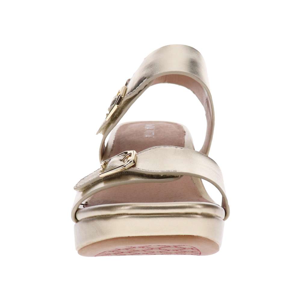Tara Heeled Sandal - Soft Gold