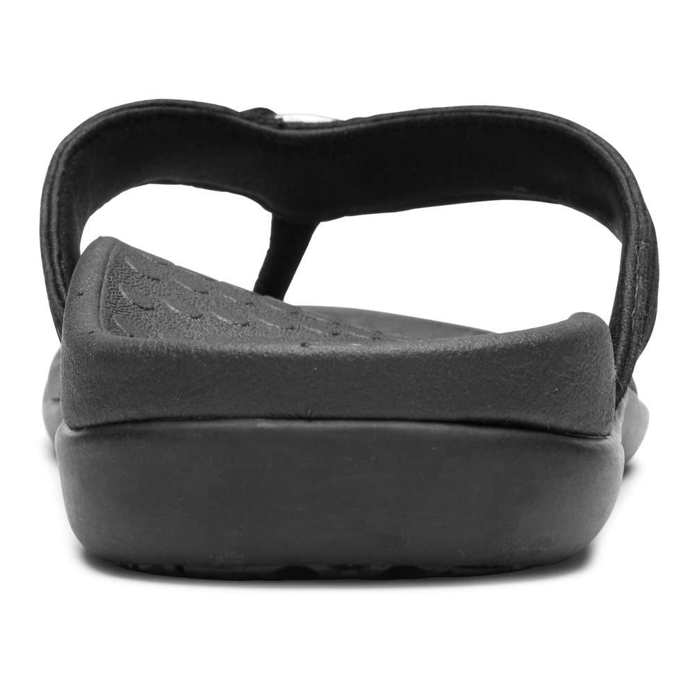 Tide Aloe Toe Post - Black Suede