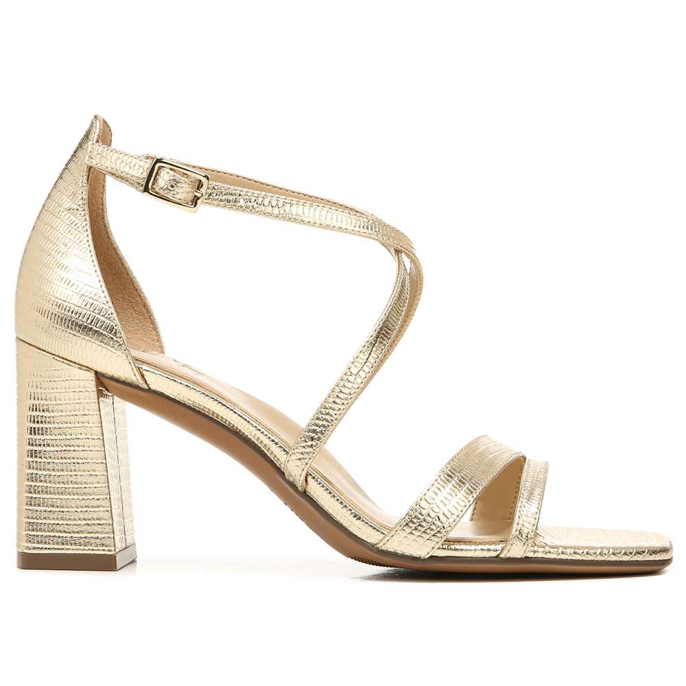 Tiff Heeled Sandal - Dark Gold