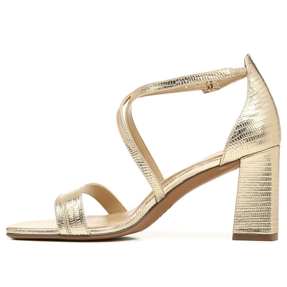 Tiff Heeled Sandal - Dark Gold