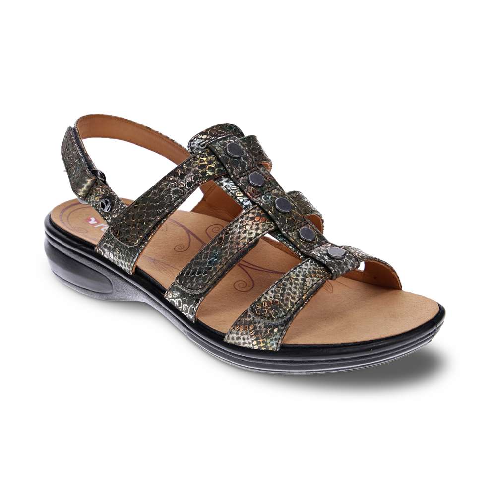 Toledo Slingback Sandal - Peacock Python