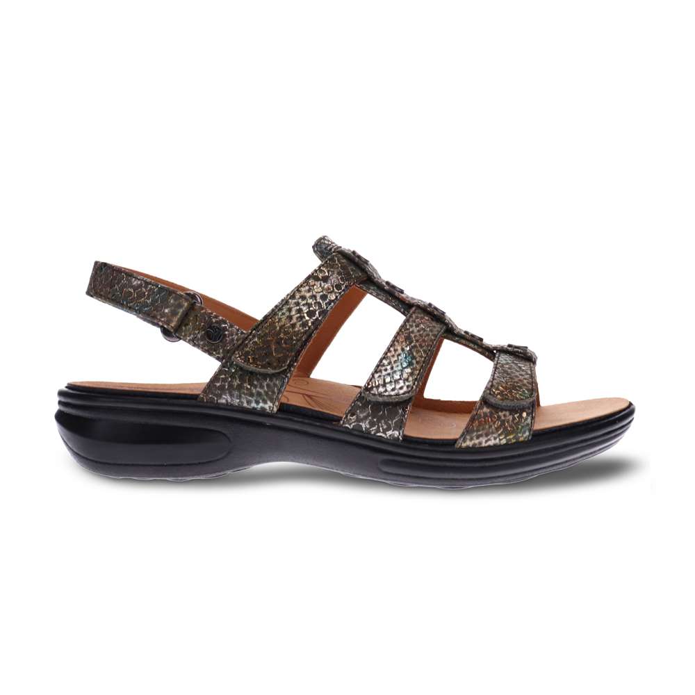 Toledo Slingback Sandal - Peacock Python
