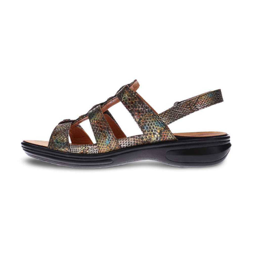 Toledo Slingback Sandal - Peacock Python
