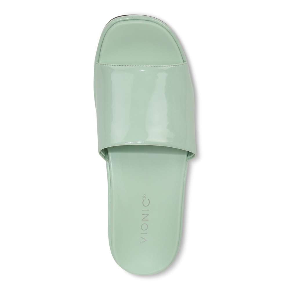 Trista Flatform Slide - Menta Patent