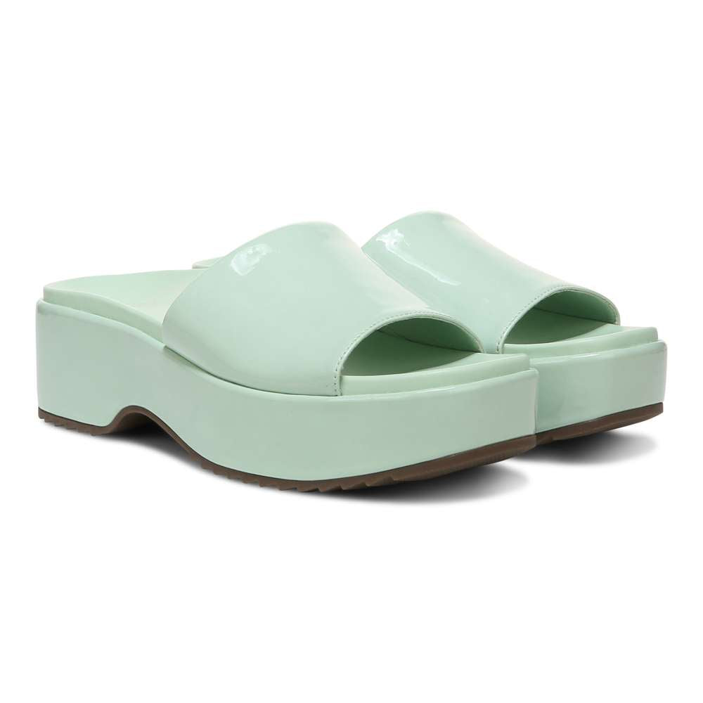 Trista Flatform Slide - Menta Patent