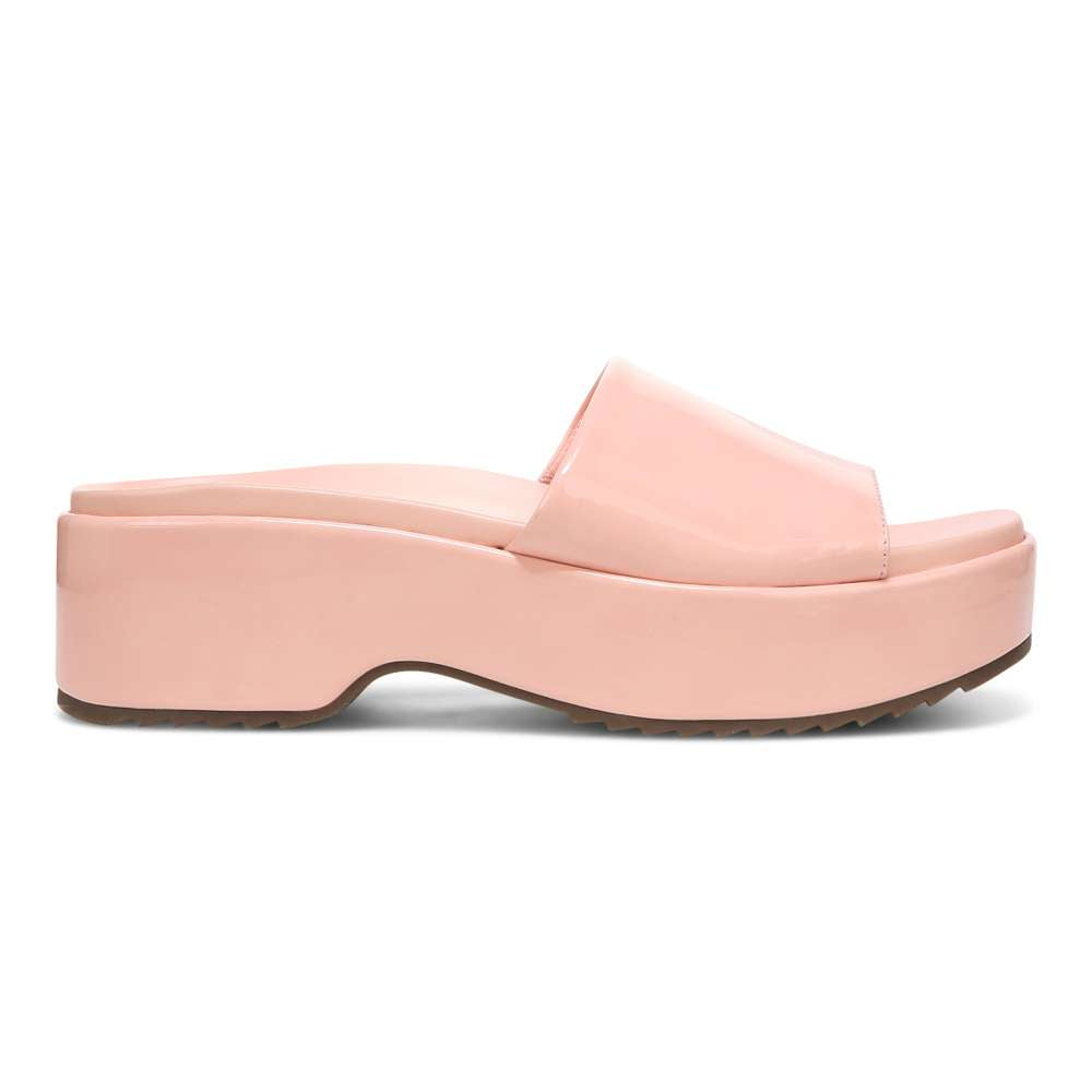 Trista Flatform Slide - Roze Patent