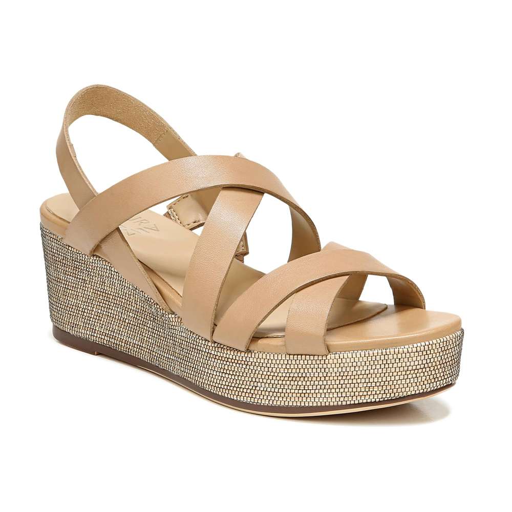 Unique Wedge Sandal - Bamboo