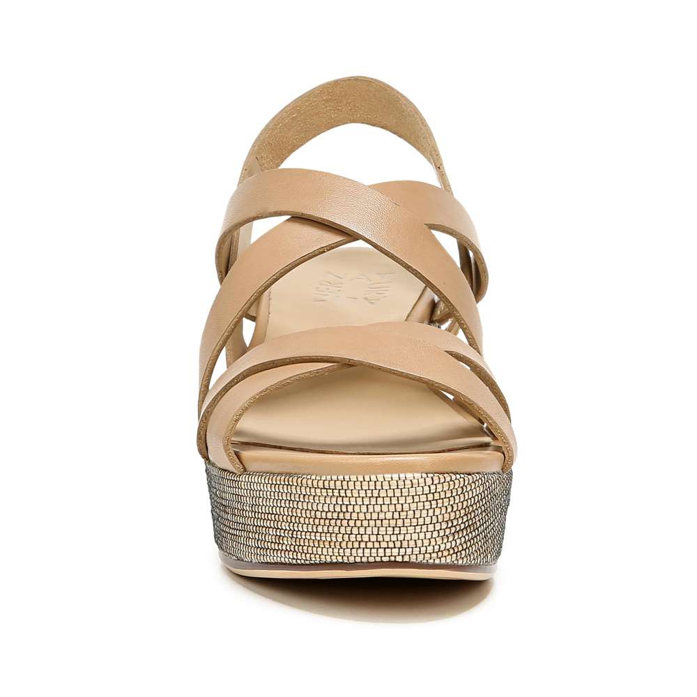 Unique Wedge Sandal - Bamboo
