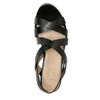 Unique Wedge Sandal - Black