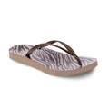 Venice Print Women's Toe Post Sandal - Tiger